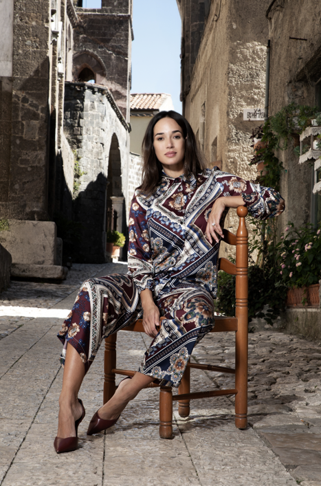 Pantalone fant. quadro-fiori